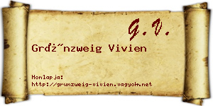 Grünzweig Vivien névjegykártya